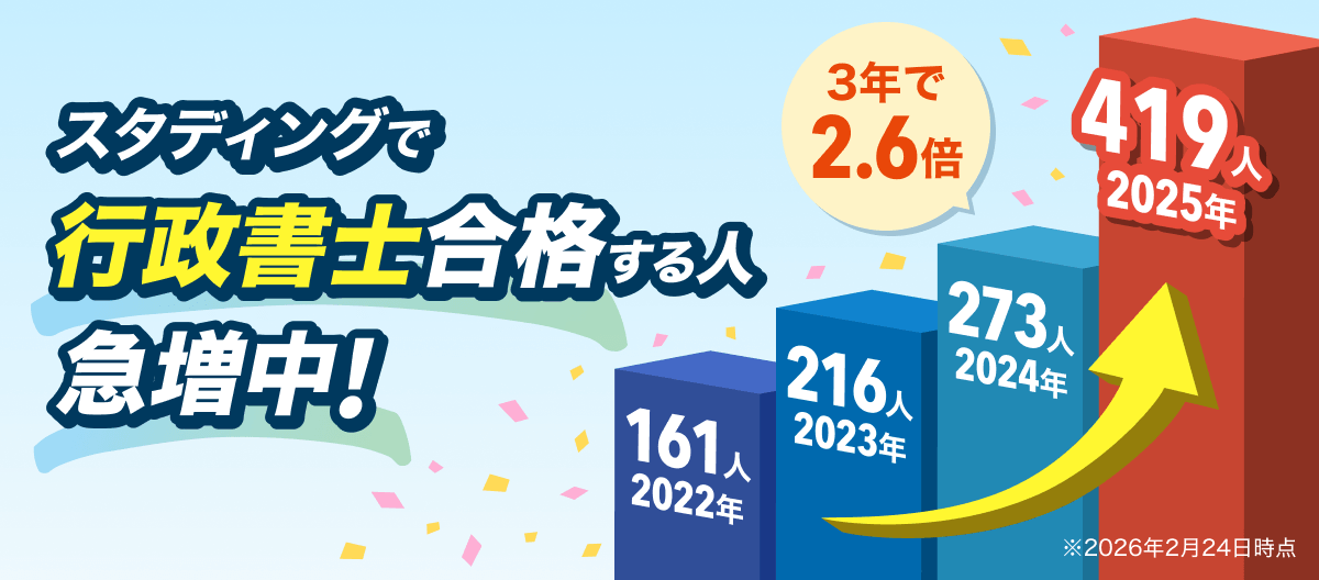 行政書士講座 - スマホで学べる通信講座で資格を取得 【スタディング】_FV