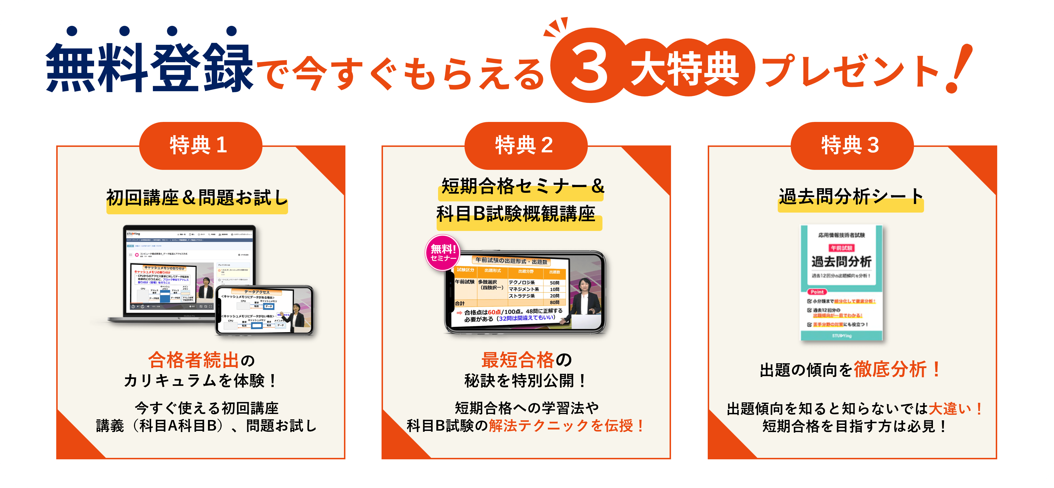 スタディング 応用情報技術者講座特典
